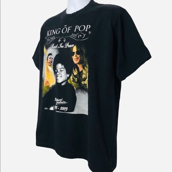 Vintage MICHAEL JACKSON in Memory 1958-2009 Shirt Large King of Pop. - Picture 4 of 8